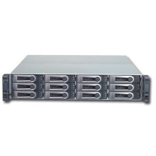 Print Server Promise 12bay RAID Storage System for up to 12 SAS and/or SATA Harddisks, 4x Host-Interfaces TWO Controller, controller redundancy, 0,1,1E,5,6,10,50,60, 1 Gb/s Ethernet (GbE) Managementport, embedded Array Management