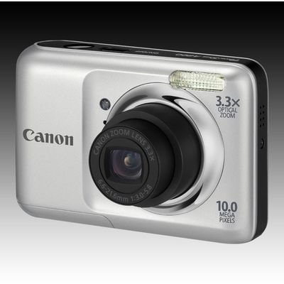 Aparat foto compact Canon Digital Camera PowerShot A800 Integrated (2.5&amp;quot; LCD,10Mpixel, 6.6-21.6mm, 3.3xOptical, 4xDigital, MMC/SD/SDHC/MMCplus/HC MMCplus/SDXC) Silver