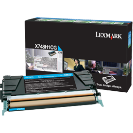 Toner imprimanta RETURN CYAN X748H1CG 10K ORIGINAL LEXMARK X748DE