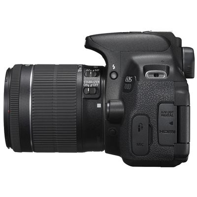 Aparat foto DSLR Canon EOS 700D negru + obiectiv EF-S 18-55mm f/3.5-5.6 IS STM