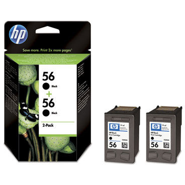 Cartus Imprimanta HP TWIN PACK  BLACK NR.56 C9502AE 2X19ML ORIGINAL DESKJET 450