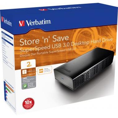 Hard Disk Extern VERBATIM Store n Save 2TB USB 3.0 Black