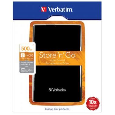 Hard Disk Extern VERBATIM Store n Go 500GB 2.5 inch USB 3.0 black