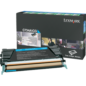 Toner imprimanta Lexmark CYAN RETURN C734A1CG 6K ORIGINAL C734N