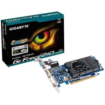 Placa Video GIGABYTE GeForce 210 1GB DDR3 64-bit