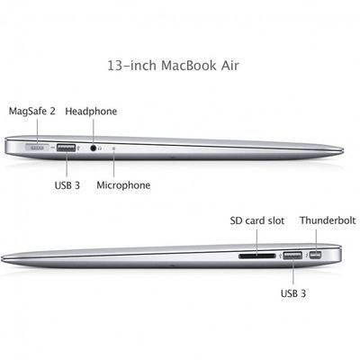 Laptop Apple 13.3 inch MacBook Air 13 Haswell i5 1.3GHz 4GB 128GB SSD Mac OS X Mavericks RU keyboard
