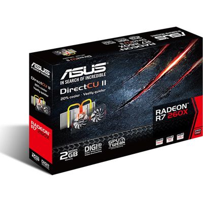 Placa Video Asus Radeon R7 260X DirectCU II 2GB DDR5 128-bit