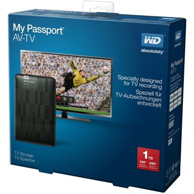 Hard Disk Extern WD My Passport AV-TV 1TB Black USB 3.0