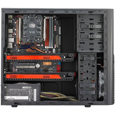 Carcasa PC Cooler Master Elite 430 black, red LED fan