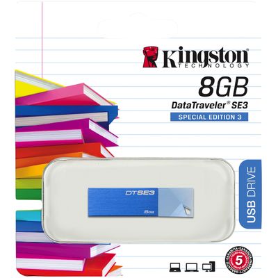 Memorie USB Kingston DataTraveler SE3 8GB Blue Metalic