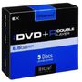 DVD+R 8.5GB 8x Dual Layer jewel case 5 buc