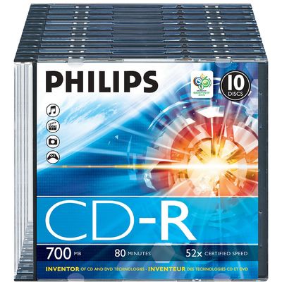CD-R 700MB-80min  Slimcase, 52x, PHILIPS