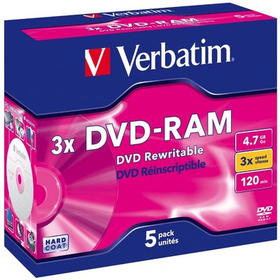 DVD-RAM 4.7GB 3x Jewel Case 5 buc