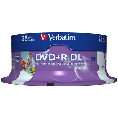 DVD+R 8.5GB 8x Double Layer Inkjet Printable 25 buc.