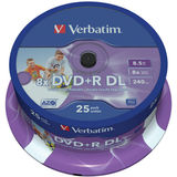 DVD+R 8.5GB 8x Double Layer Inkjet Printable 25 buc.