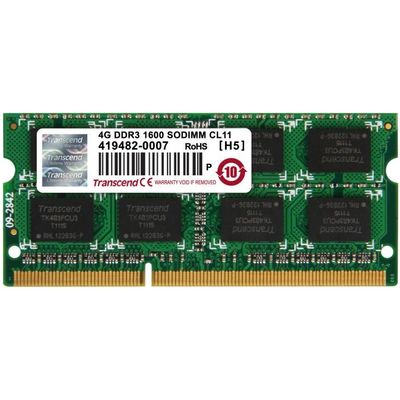 Memorie Laptop Transcend 4GB, DDR3, 1600MHz, CL11, 1.5v