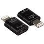 Accesoriu GSM Kit Adaptor incarcare microUSB - Lightning MILIADPBK Black