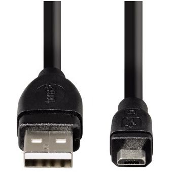 HAMA USB Male la microUSB Male, 0.75 m, Black, 54587