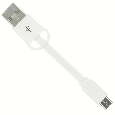 Kit USB Male la microUSB Male, 0.085 m, White