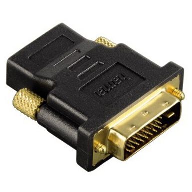 Adaptor HAMA 1x DVI-D Male - 1x HDMI Female, negru
