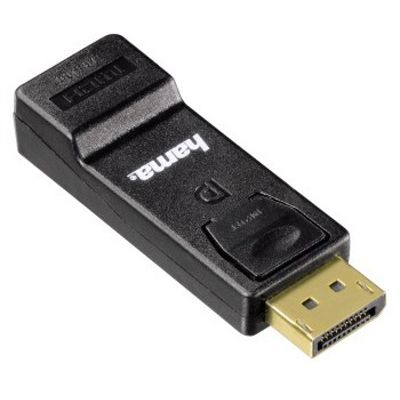 Adaptor HAMA DisplayPort - HDMI black, 54586