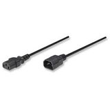 Cablu IEC 320 C13 F - IEC 320 C14 M, 1.8m, negru