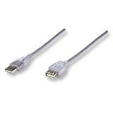 Cablu USB M - USB F, 3m, gri