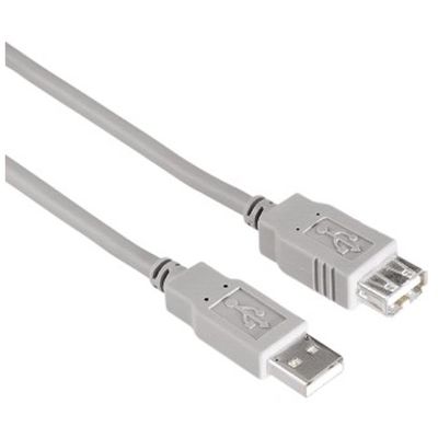 HAMA USB 2.0 Male tip A - USB 2.0 Female tip A, 1.8m, gri, 30619