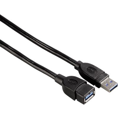 HAMA USB 3.0 Male tip A - USB 3.0 Female tip A, 0.5m, negru, 54504