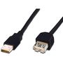 Assmann Cablu USB F - USB M, 3m, negru