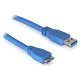 DELOCK Cablu USB 3.0 M - micro USB 3.0 M, 1m, albastru