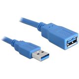 DELOCK Cablu USB 3.0 F - USB 3.0 M, 3m, albastru