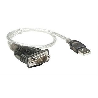 MANHATTAN Cablu USB M - RS-232 M, 0.45m, argintiu