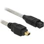 DELOCK Cablu IEEE 1394 9-pin M - IEEE 1394 4-pin M, 2m, translucid