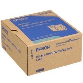Toner imprimanta Epson TWIN PACK CYAN C13S050608 2X7,5K ORIGINAL ACULASER C9300N