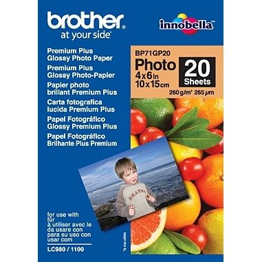 Hartie Foto Brother Premium Plus Glossy 10x15 cm (4x6 inch) 20 coli