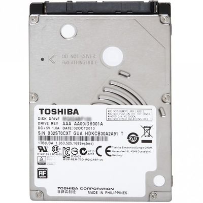 Hard Disk Laptop Toshiba MQ02ABFxxx, 750B, SATA-III, 5400 RPM, cache 16MB, 7 mm