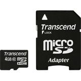 Card de Memorie Transcend Micro SDHC 4GB Class 10 + Adaptor SD