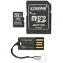 Card de Memorie Kingston Micro SDHC 4GB Clasa 4 + Adaptor SD + Card Reader USB