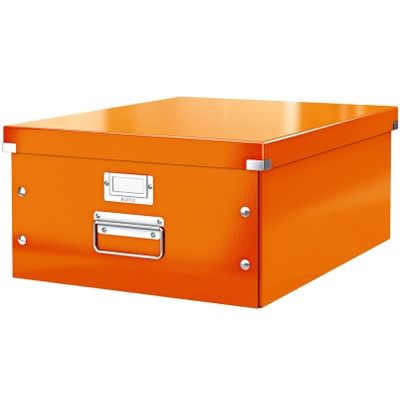 Cutie arhivare 369 x 200 x 484 mm, Leitz Click Store, carton laminat - portocaliu