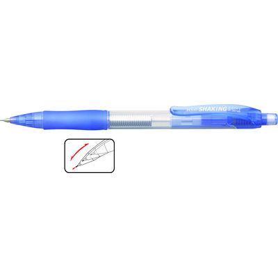 Creion mecanic Penac Shaking, rubber grip, 0.5mm, varf metalic - corp transpatent albastru