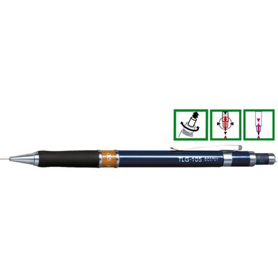 Creion mecanic profesional Penac TLG-105, 0.5mm, con metalic cu varf cilindric fix - inel maro