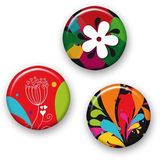 Insigne, 3buc/set, Roller Nikidom - flower