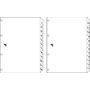 Index reversibil numeric 1-12/12-1, A4, carton alb 190g/mp, Kangaro Easy Move