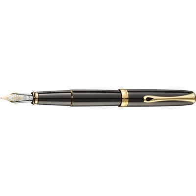 Stilou de lux Diplomat Excellence A - black laquer gold - penita aurita 14kt