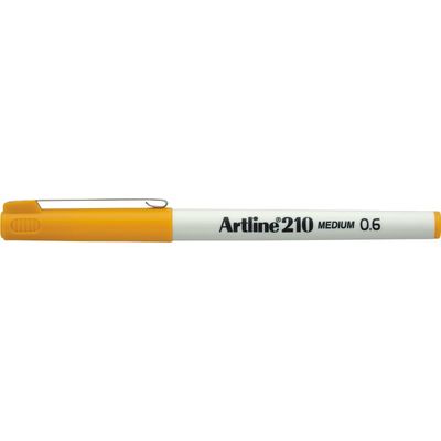 Liner Artline 210, varf fetru 0.6mm - galben