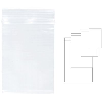 Pungi plastic cu fermoar pentru sigilare, 80 x 120 mm, 100 buc/set, Kangaro - transparente
