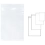 Pungi plastic cu fermoar pentru sigilare, 160 x 230 mm, 100 buc/set, Kangaro - transparente