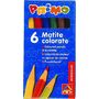 Creioane colorate Morocolor Primo, 9 cm lungime, 6 culori/cutie - Pret/cutie