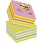 Cub notite autoadezive Post-it Lollipop neon, 76 x 76 mm, 450 file, verde/galben/albastru neon - Pret/set